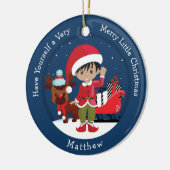 Multicultural Boy Elf Keramisch Ornament (Links)