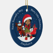 Multicultural Girl Elf Keramisch Ornament (Rechts)