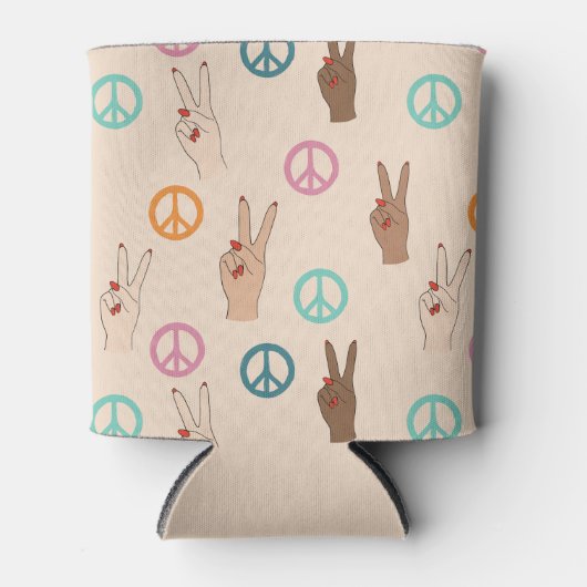 Multicultural Hand Pattern Blikjeskoeler (Voorkant)