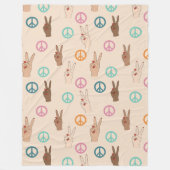 Multicultural Hand Pattern Fleece Deken (Voorkant)