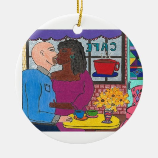 Multicultural interracial Love Kerstmis Ornament (Voorkant)