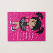 Multicultural Sparkle Girl Personalized Legpuzzel (Horizontaal)