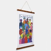 Multicultureel tapijt hangend wandkleed (Gebogen)