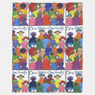 Multiculturele, interraciale, diversiteitsgrens fleece deken