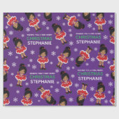 Multiculturele kerstdanser cadeaupapier (Vlak)