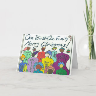 Multiculturele Kerstkaart Kaart
