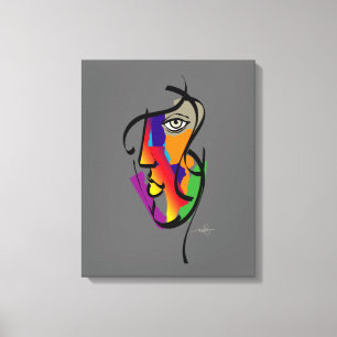 Multiculturele vrouw canvas afdruk