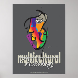 Multiculturele vrouw poster