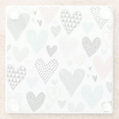 MultiDesign Hearts Glazen Onderzetter (Achterkant)