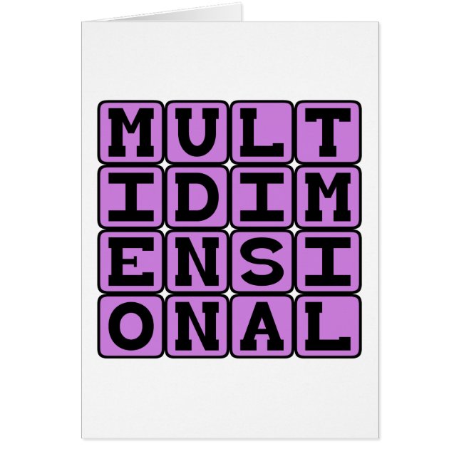 Multidimensioneel, over vele dimensies (Voorkant)