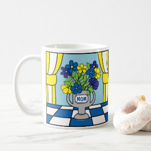 Multidisciplinair op klassieke mok van witte koffi