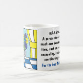 Multidoerist sur tasse de café blanc classique (Centre)