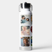 Multifoto collage beste opa ooit gepersonaliseerd waterfles (Voorkant)