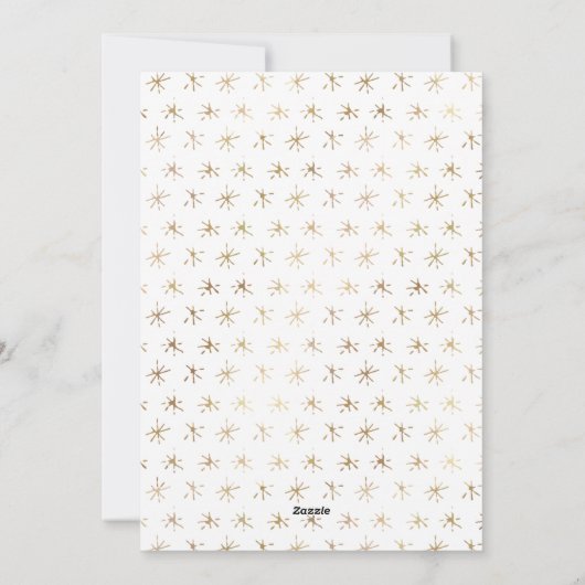 Multifoto van de moderne Faux Gold kerstboomfamili Feestdagenkaart (Achterkant)