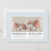 Multifotoreale tweeling in moderne geometrie + typ aankondiging (Achterkant)