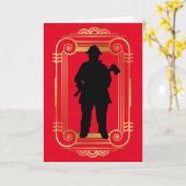 Multifunctionele Brandweerman Wenskaart Kaart (Gele Bloem)