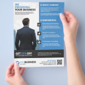 Multifunctionele zakelijke activiteiten flyer (Hand)