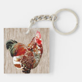 Multigekleurde rooster-extravert sleutelhanger (Achterkant)