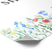 Multihued Wildflower Baby Shower Celebration Poster (Hoek)