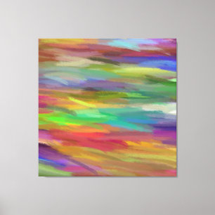 Multikleuren Abstracte tekenverf 6 Canvas Afdruk