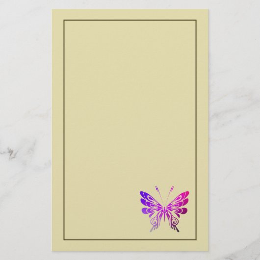  multikleuren decoratieve vlinder briefpapier (Voorkant)