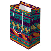 Multikleurenontwerp Medium Cadeauzakje (Voorkant Gekanteld)