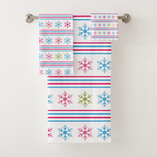 Multikleurensneeuwvlokken Bad Handdoek (Insitu)