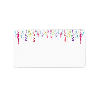 Multikleurenstreamers Etiket