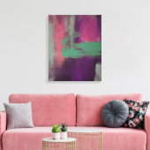 Multikleurenweergave van Abstract verrekend Canvas (Insitu (Woonkamer))