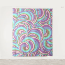 Multikleurig Swirls-patroon Wandkleed