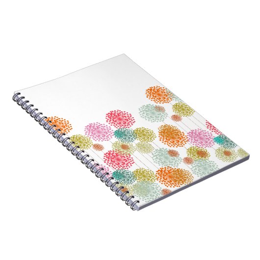 Multikleurige Springtime-fluffies spirale laptop Notitieboek (Rechterzijde)
