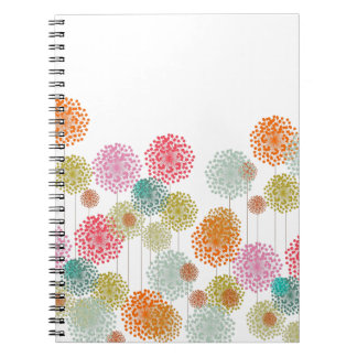 Multikleurige Springtime-fluffies spirale laptop Notitieboek