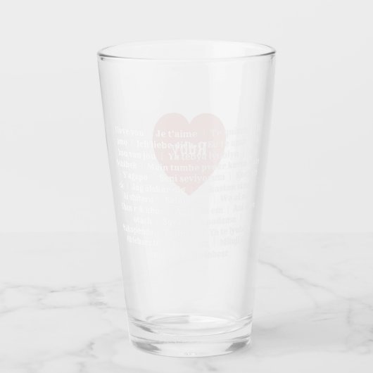 Multilingual Love Tumbler Dusty Pink Custom Design (Voorkant)