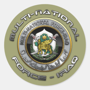 Multinationale troepenmacht - Irak Ronde Sticker