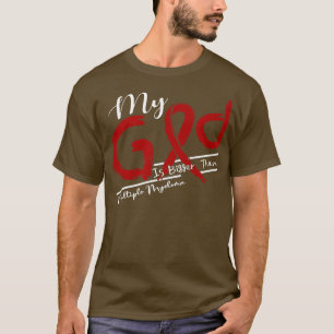 Multipel myeloom bewustzijn Mijn God is sterker in T-shirt