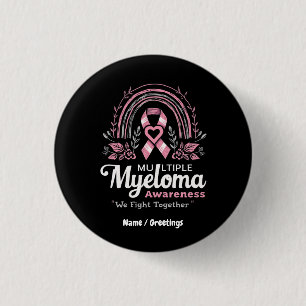 Multipel myeloom bewustzijn vechten we samen ronde button 3,2 cm