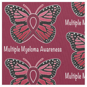 Multipel myeloom: Boterfly Ribbon of Hope Stof