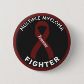 Multipel Myeloom Fighter Ribbon Black Button (Voorkant)