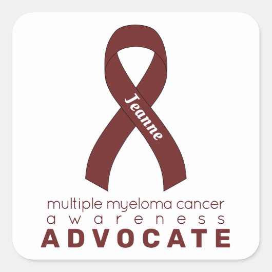 Multipel myeloom kanker Advocate White Vierkante Sticker (Voorkant)