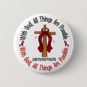 Multipel myeloom met GOD CROSS 1 Ronde Button 5,7 Cm