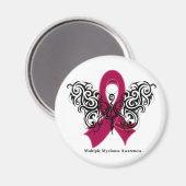 Multipel Myeloom Tribal Butterfly Ribbon Magneet (Voorkant / Achterkant)