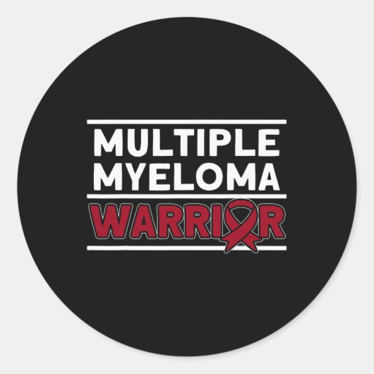Multipel myeloom Warrior multipel myeloom Ronde Sticker (Voorkant)