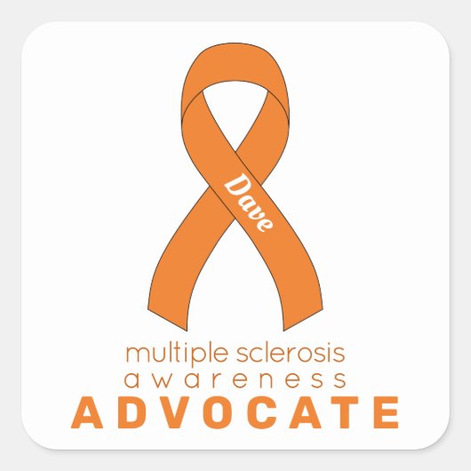 Multipele sclerose Advocate White Vierkante Sticker (Voorkant)
