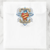 Multipele sclerose Kruis en hart Ronde Sticker (Tas)