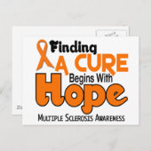 Multipele sclerose MS HOPE 5 Briefkaart (Voorkant / Achterkant)