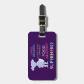  multipele voedselallergie Superheld Alert Bagagelabel (Voorkant verticaal)