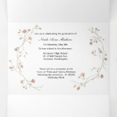 Multiphoto Boho Graduation Triple Faire-part (Intérieur au milieu)