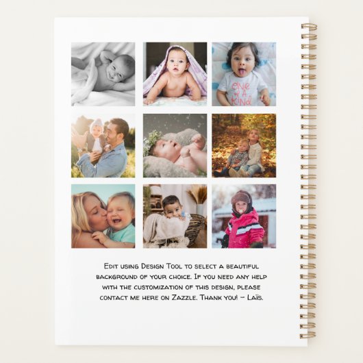 Multiphoto Collage simple cadre personnalisé (Dos)