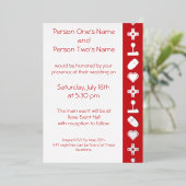 Multiplayer Mode in Cherry Folie Invitation Uitnodiging (Staand Voorkant)