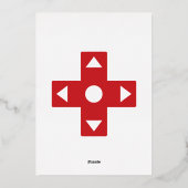 Multiplayer Mode in Cherry Folie Invitation Uitnodiging (Achterkant)